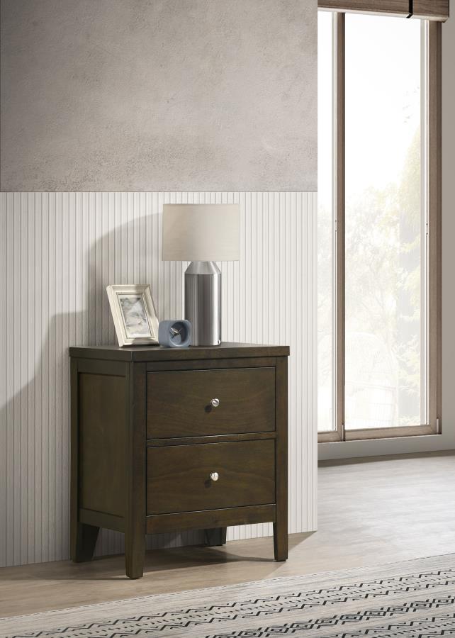 Wilkes 2-Drawer Nightstand – Dark Cocoa