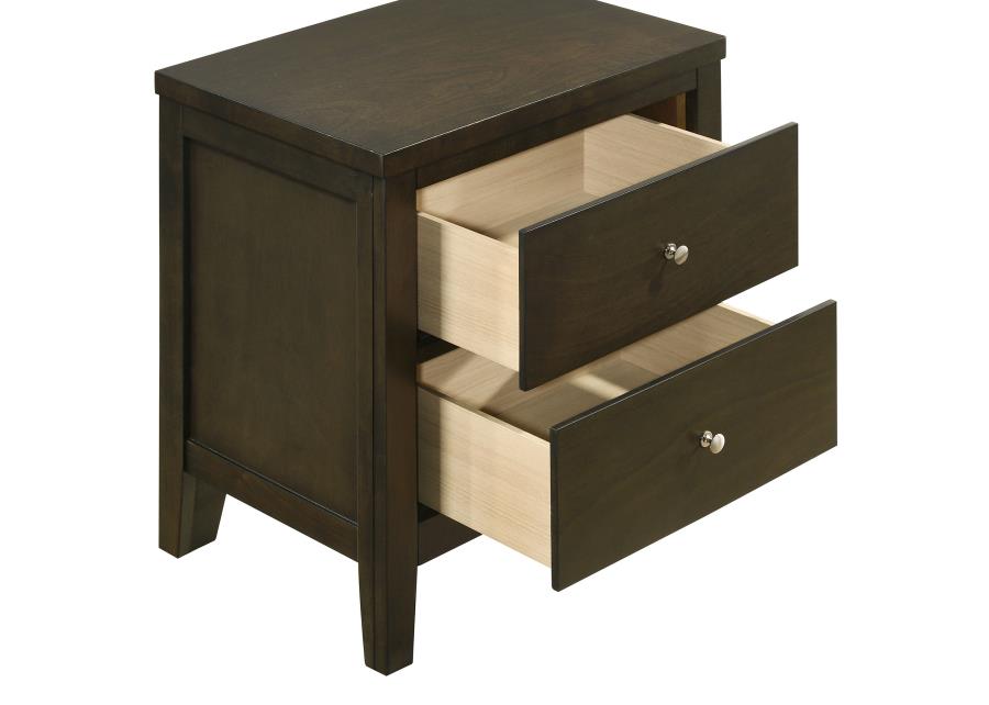 Wilkes 2-Drawer Nightstand – Dark Cocoa