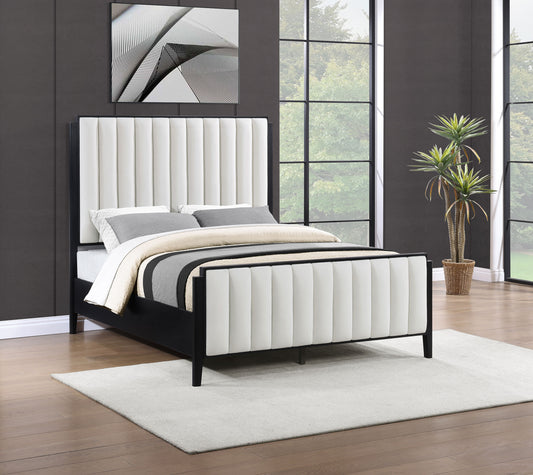 Brookmead 60-Inch Upholstered California King Bed – Black