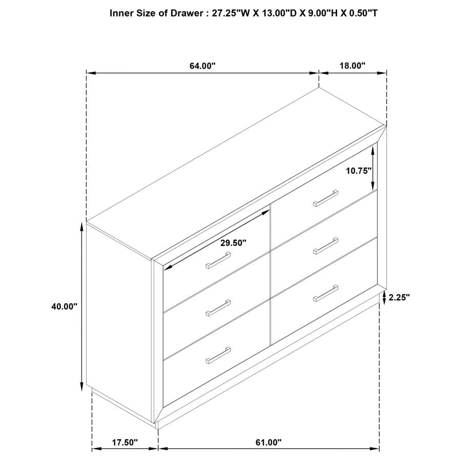 Kenora 6-Drawer Dresser