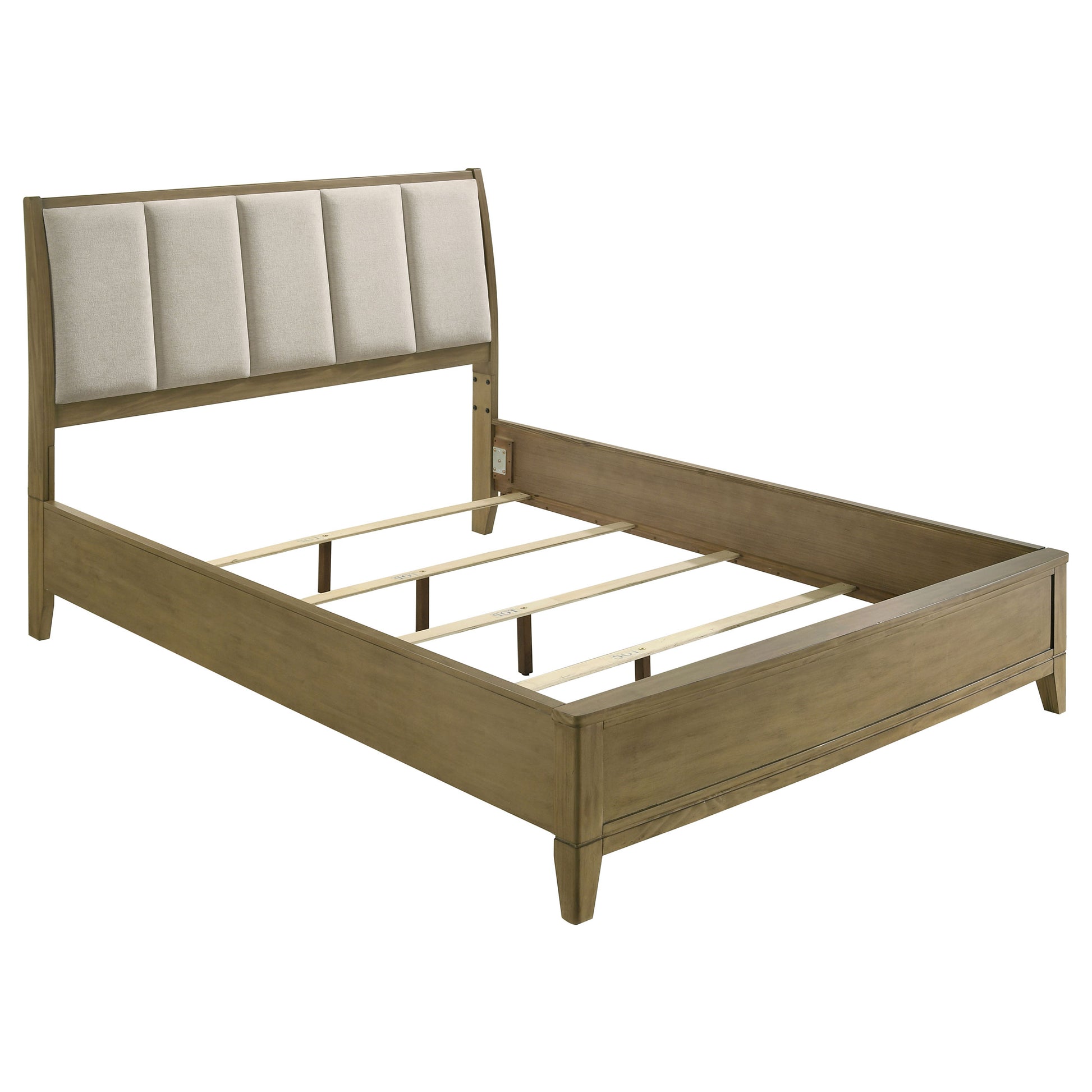 Coaster Granada California King Upholstered Panel Bed – Natural Pine