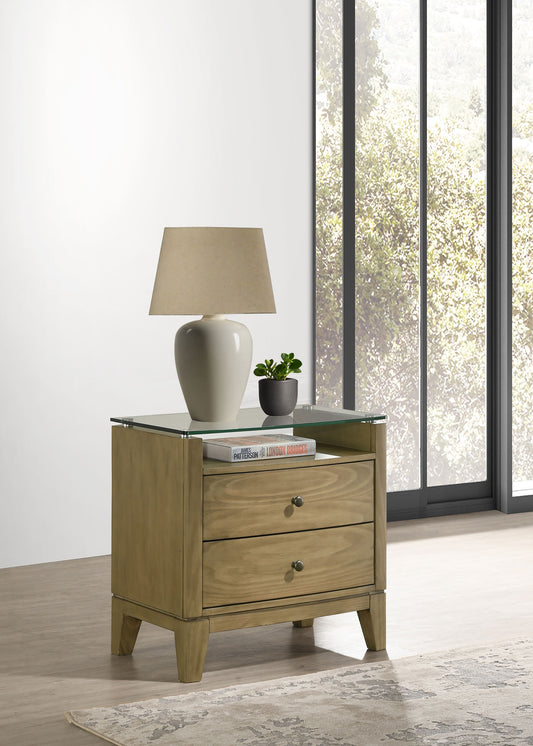 Granada 2-Drawer Nightstand – Natural Pine