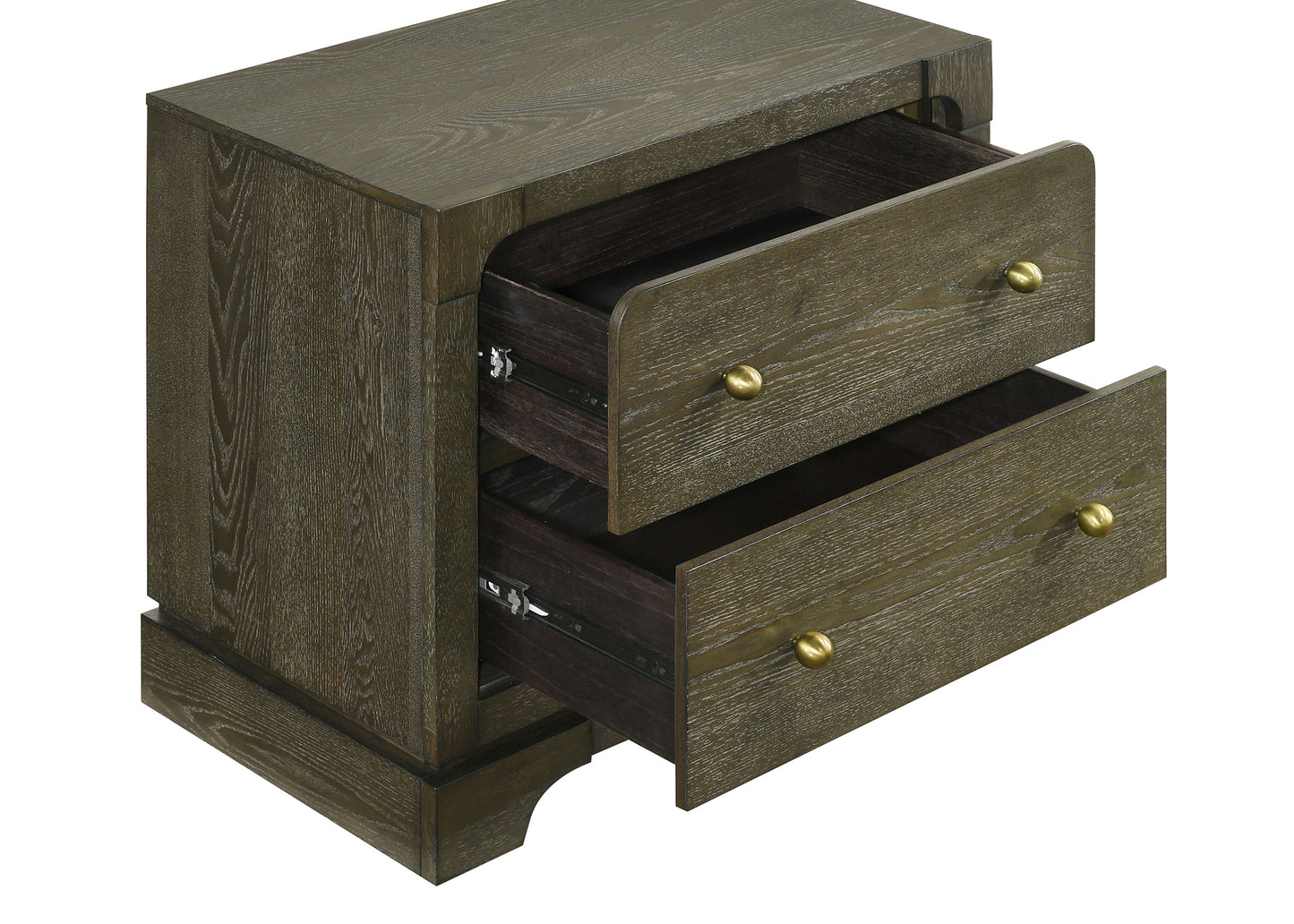 Gran Park 2-Drawer Nightstand, Dark Cocoa