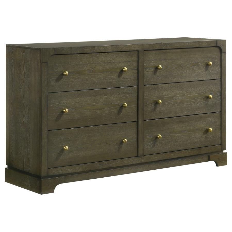 Gran Park 6-Drawer Dresser, Dark Cocoa