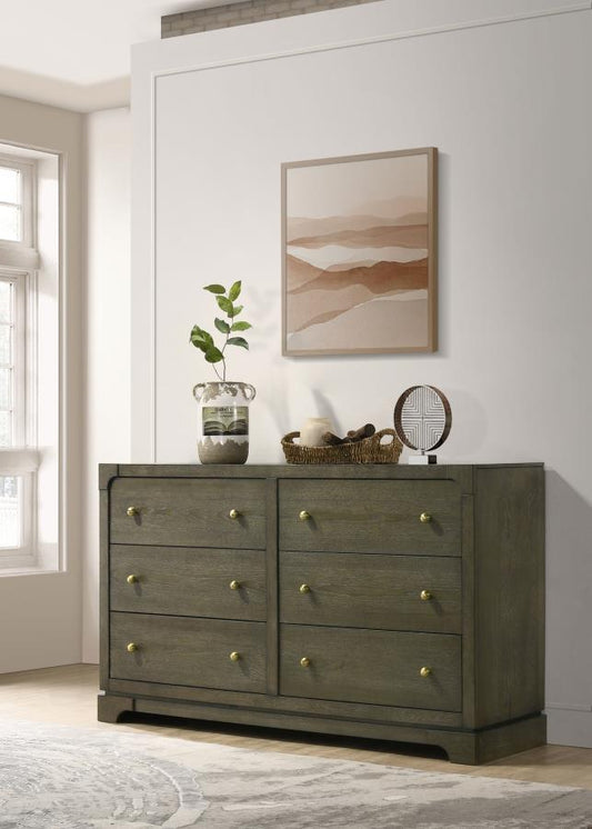 Gran Park 6-Drawer Dresser, Dark Cocoa