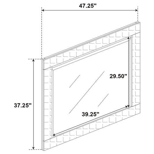Ives Dresser Mirror – White or Gray High Gloss