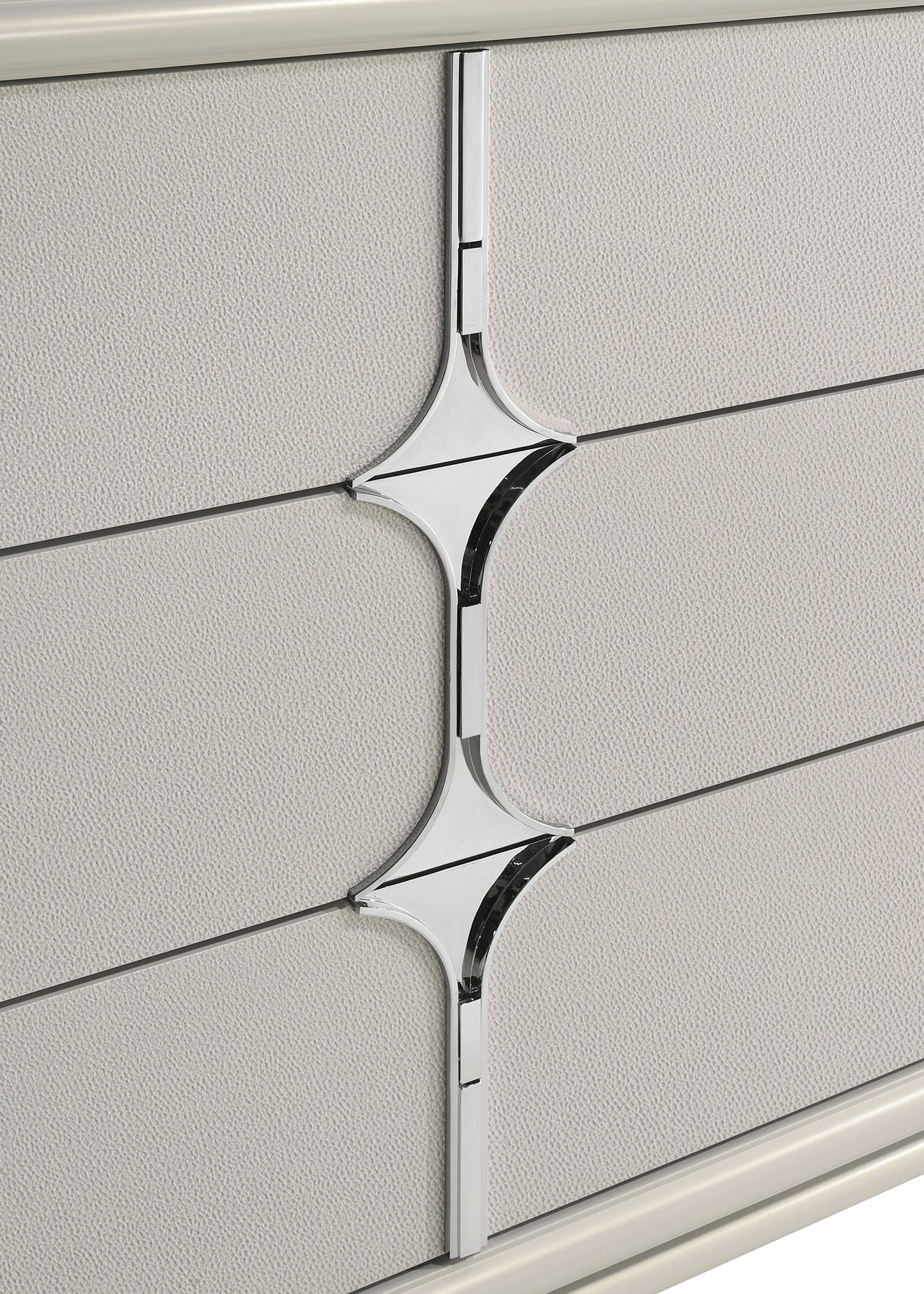 Olivia 6-Drawer Dresser & LED Mirror Set in Pearl White