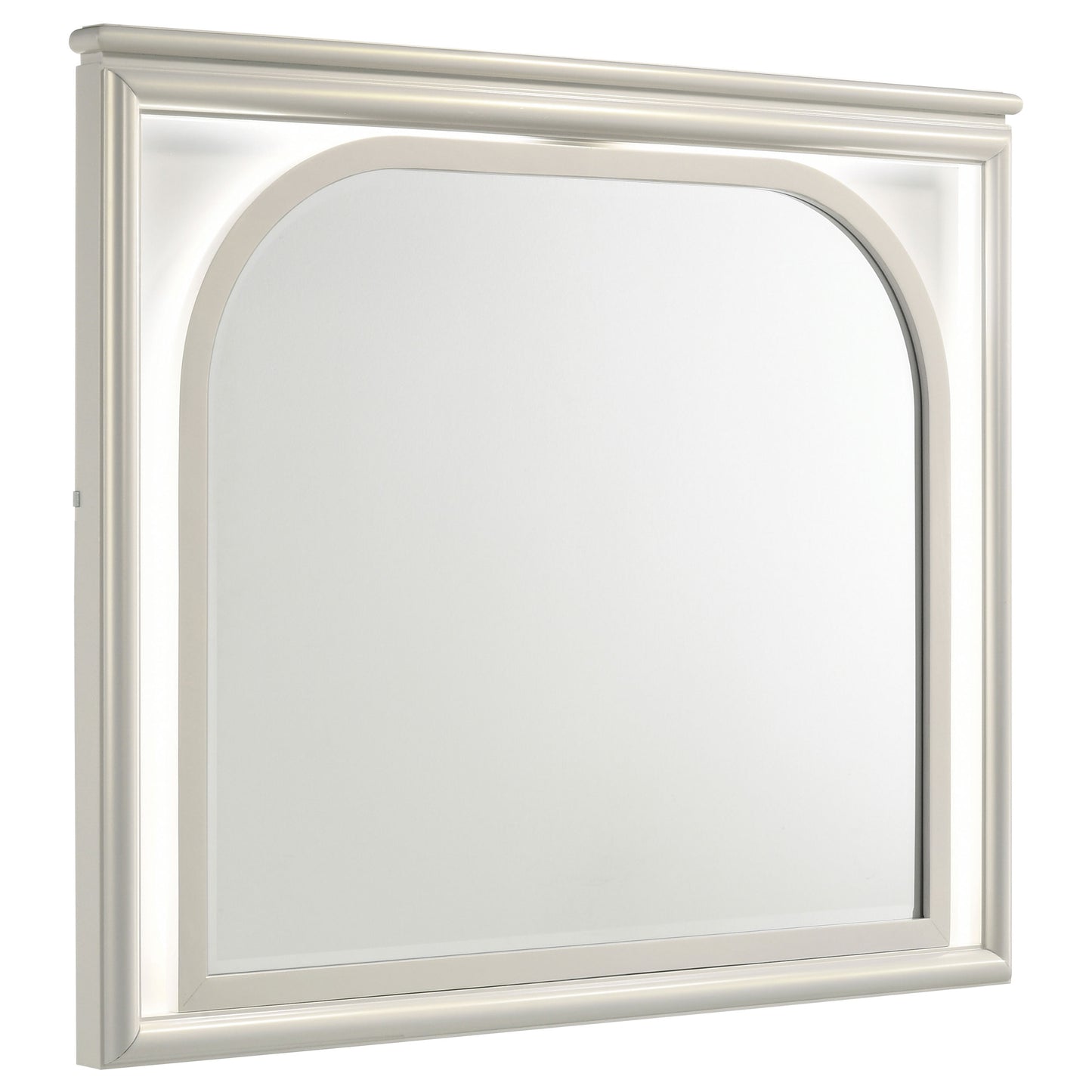 Olivia LED Dresser Mirror – Pearl White