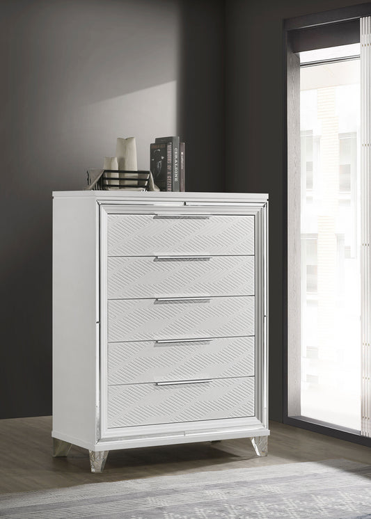Marmore White Glam Chest