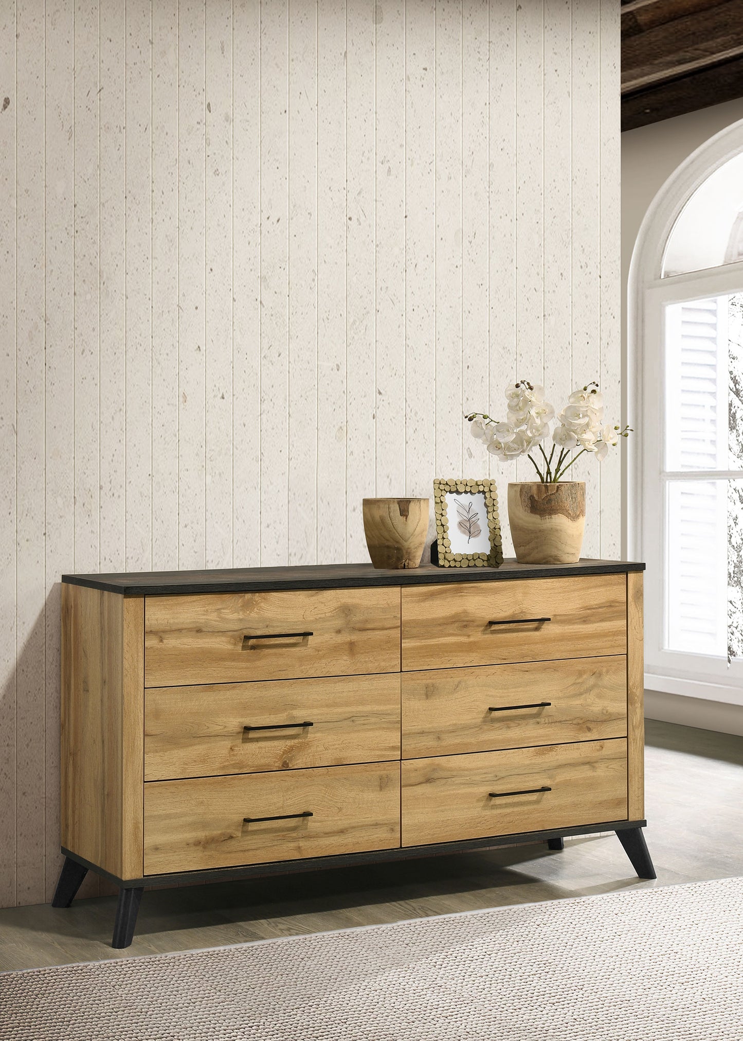 Kaywood 6-Drawer Dresser Cabinet – Natural Pine