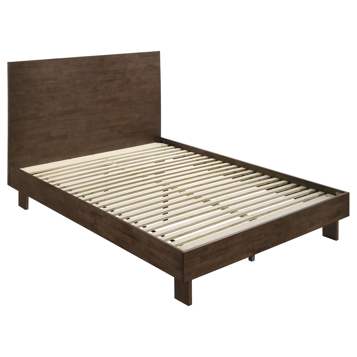 Glenwood 48-Inch Eastern King Platform Panel Bed – Warm Brown