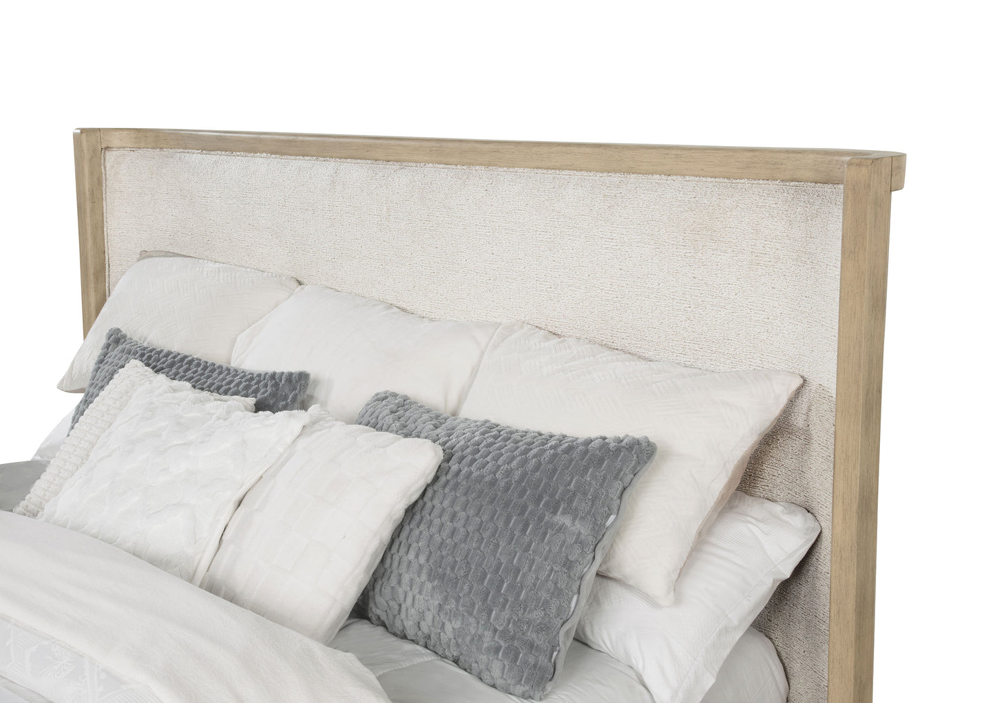 Kailani 49-Inch California King Wingback Bed – Beige Oak