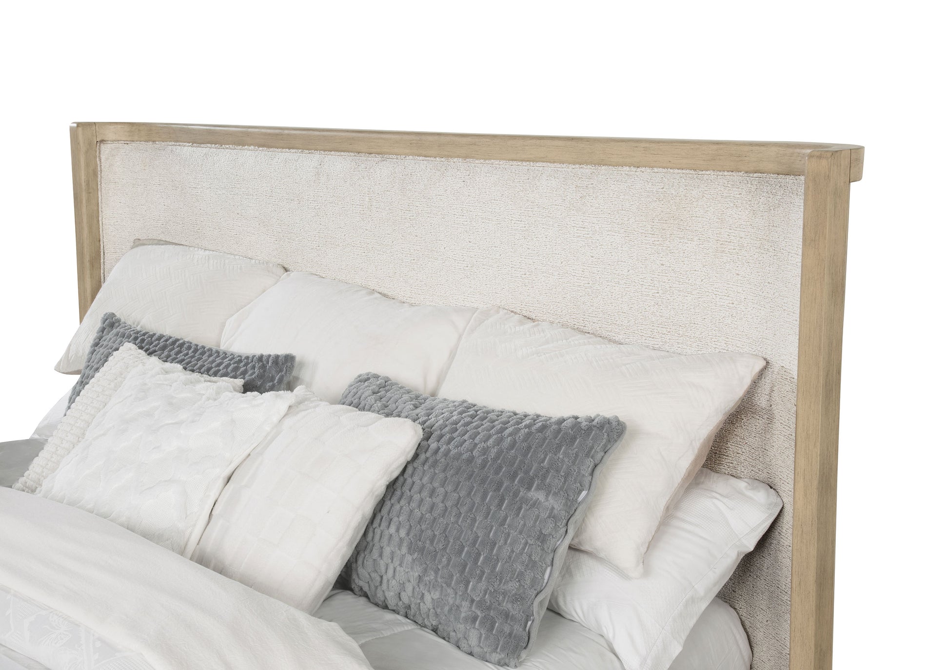 Kailani 49-Inch California King Wingback Bed – Beige Oak