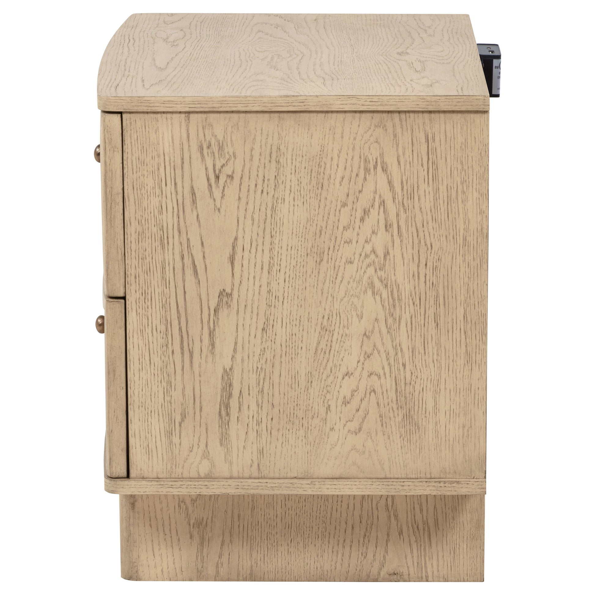 Kailani 2-Drawer Nightstand – Beige Oak