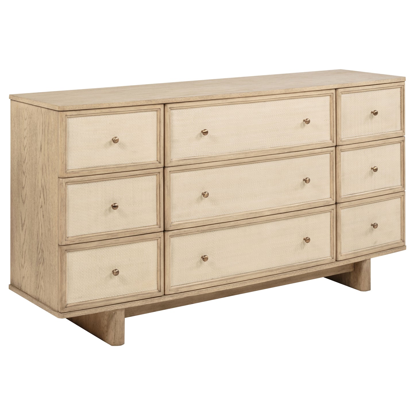 Kailani 9-Drawer Dresser Cabinet – Beige Oak