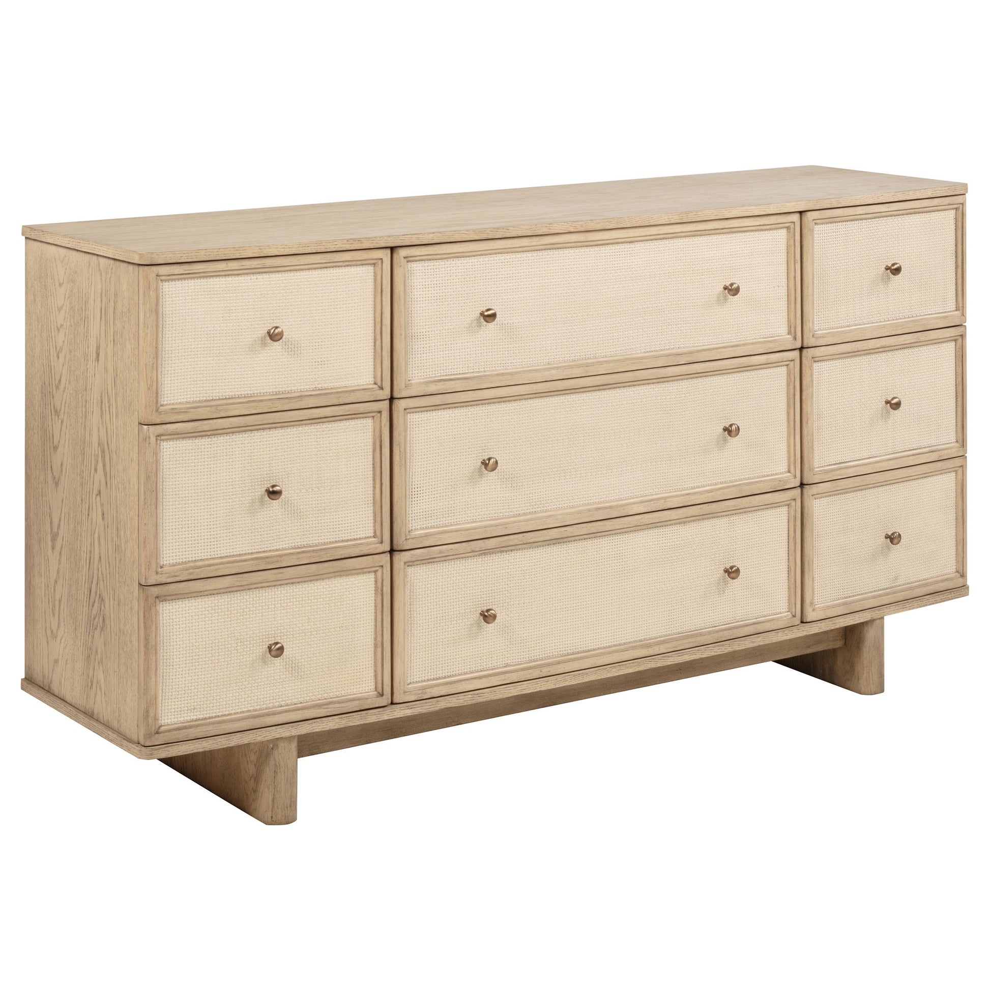 Kailani 9-Drawer Dresser Cabinet – Beige Oak
