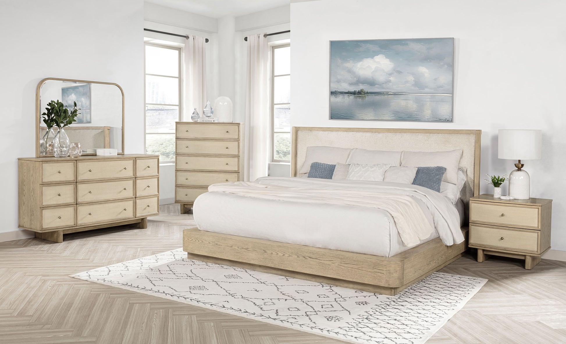Kailani 5-Drawer Bedroom Chest – Beige Oak