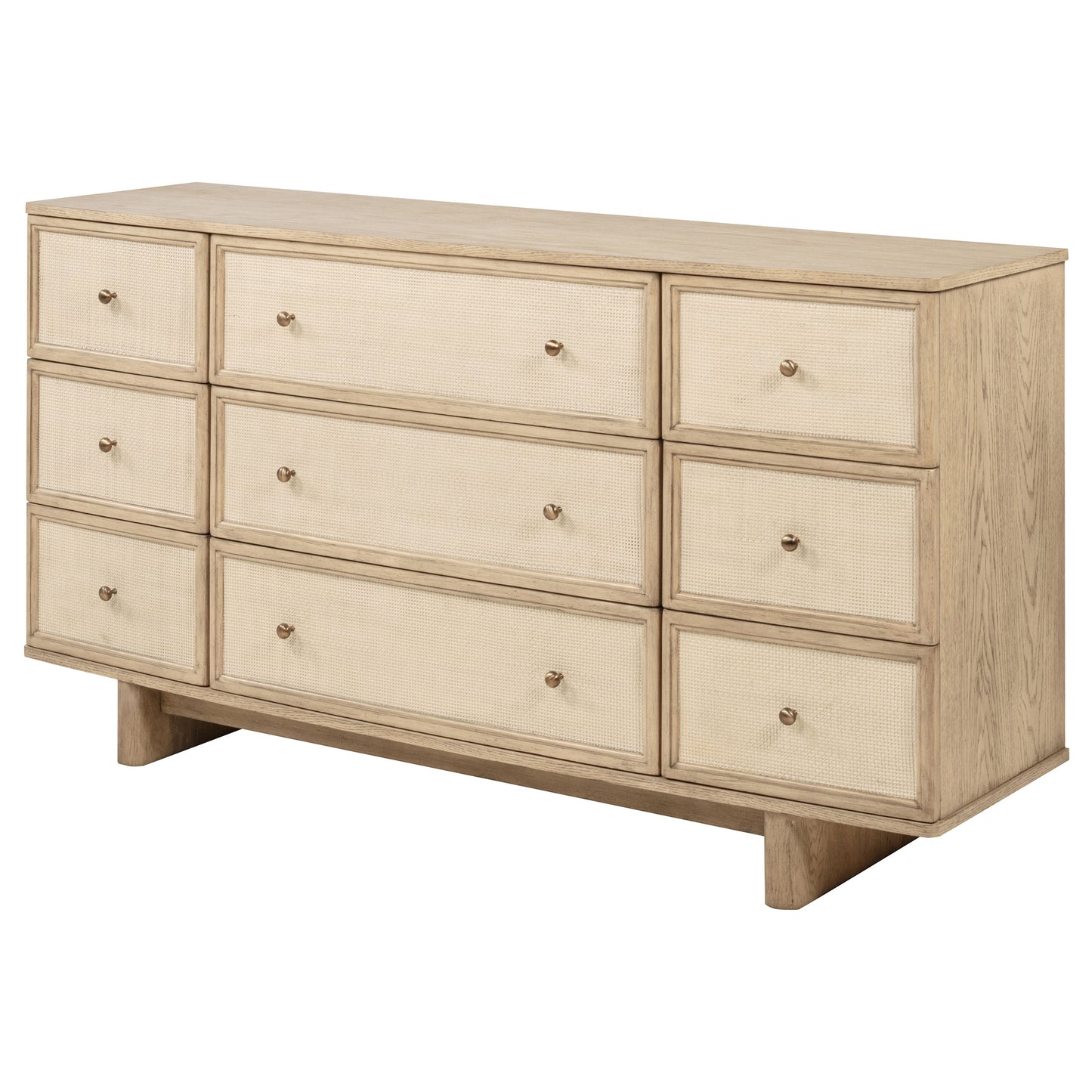 Kailani 9-Drawer Dresser Cabinet – Beige Oak