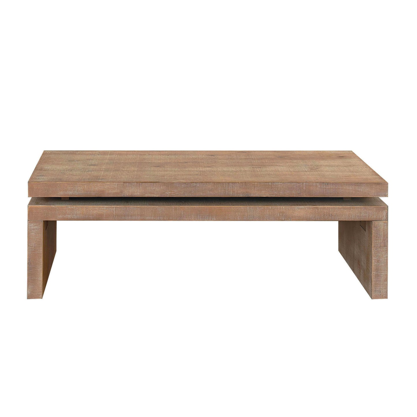 Malric 47” Floating Top Coffee Table – Natural Wood Finish