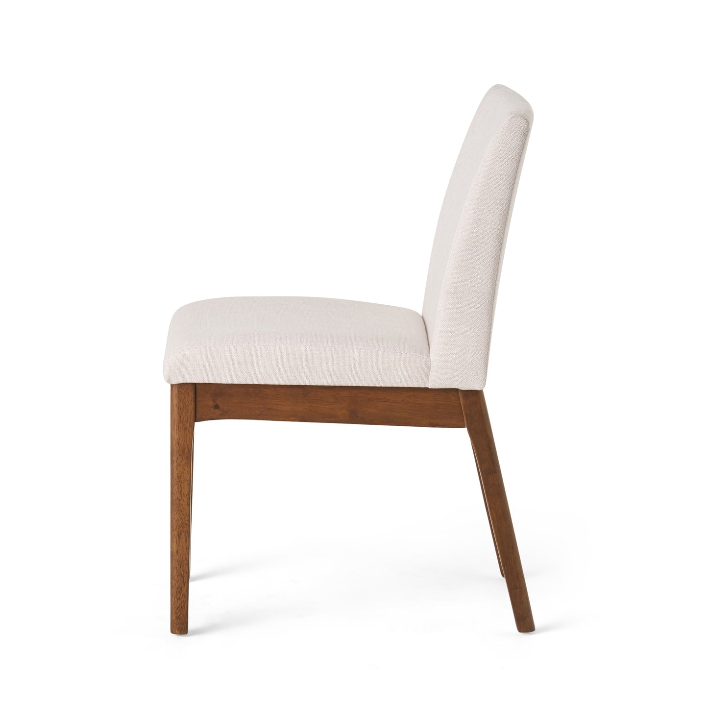 Betty Linen Dining Side Chairs with Wood Trim Set of 2
