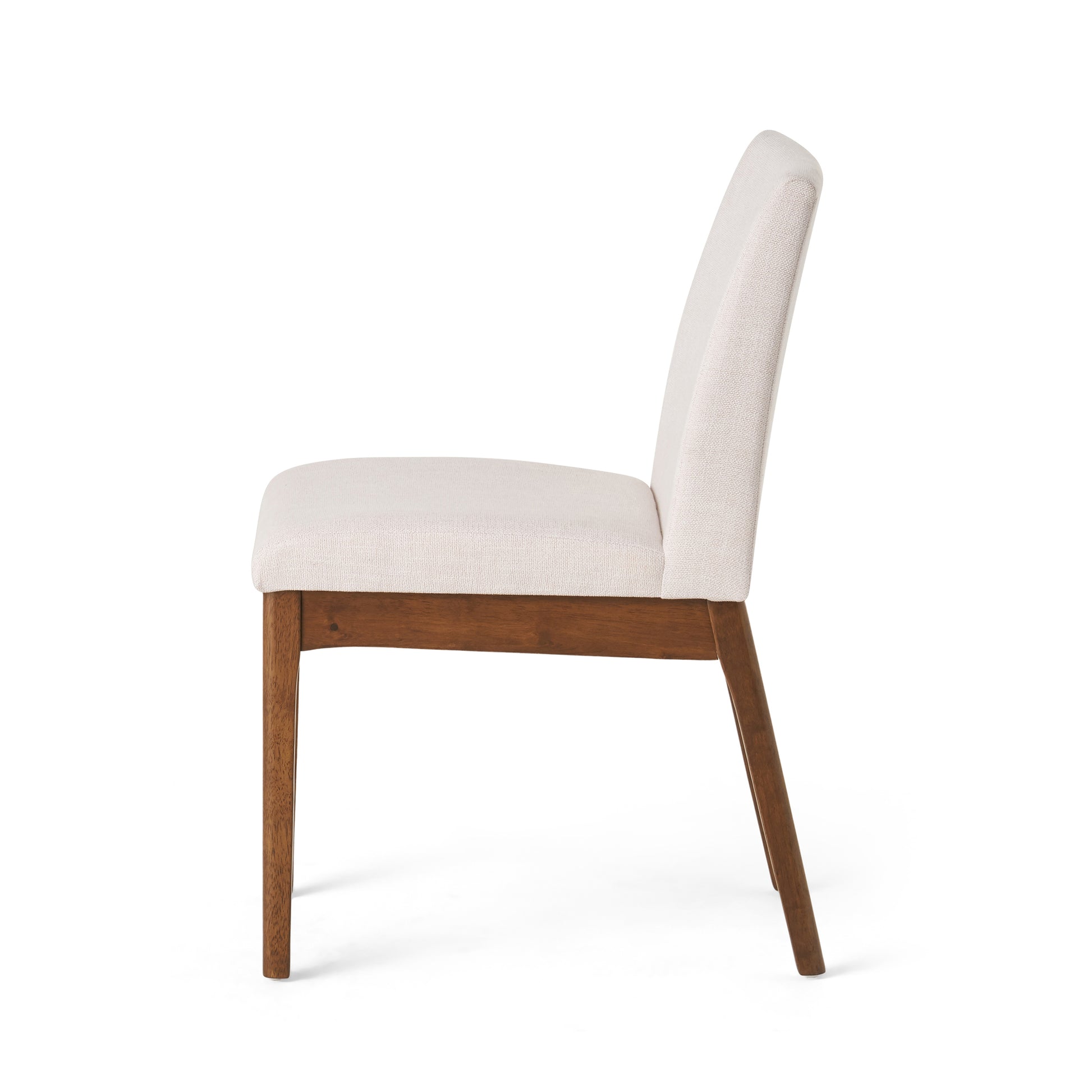 Betty Linen Dining Side Chairs with Wood Trim Set of 2