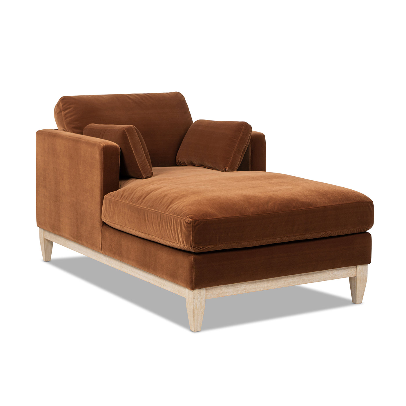 Knox 65' Modern Farmhouse Chaise Lounge Chair - Orange - detail view 6