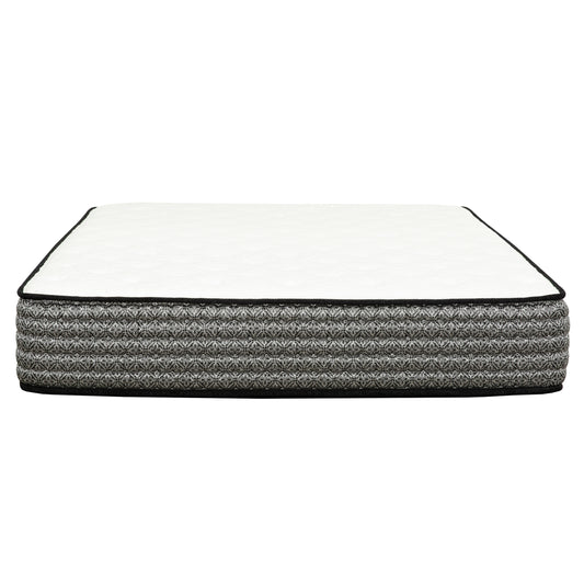 Premium 12 in. King Size Pocket Coil Hybrid Mattress, Plush Gel Memory Foam Mattress, White/Gray