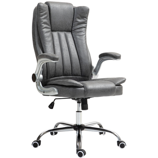 Anastasia Microfiber High Back Executive Office Chair, Gray