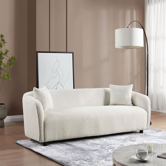 Zenobia Modern Boucle Upholstered Sofa, Beige