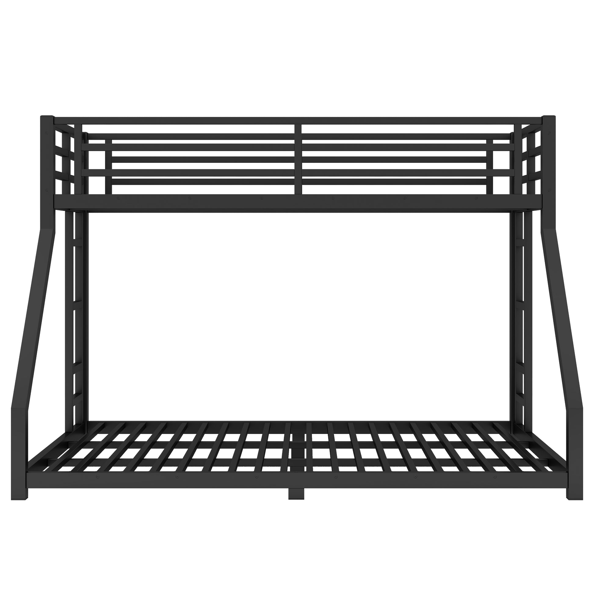Metal Twin XL over Queen Bunk Bed for Teens and Adults - Black - detail view 4