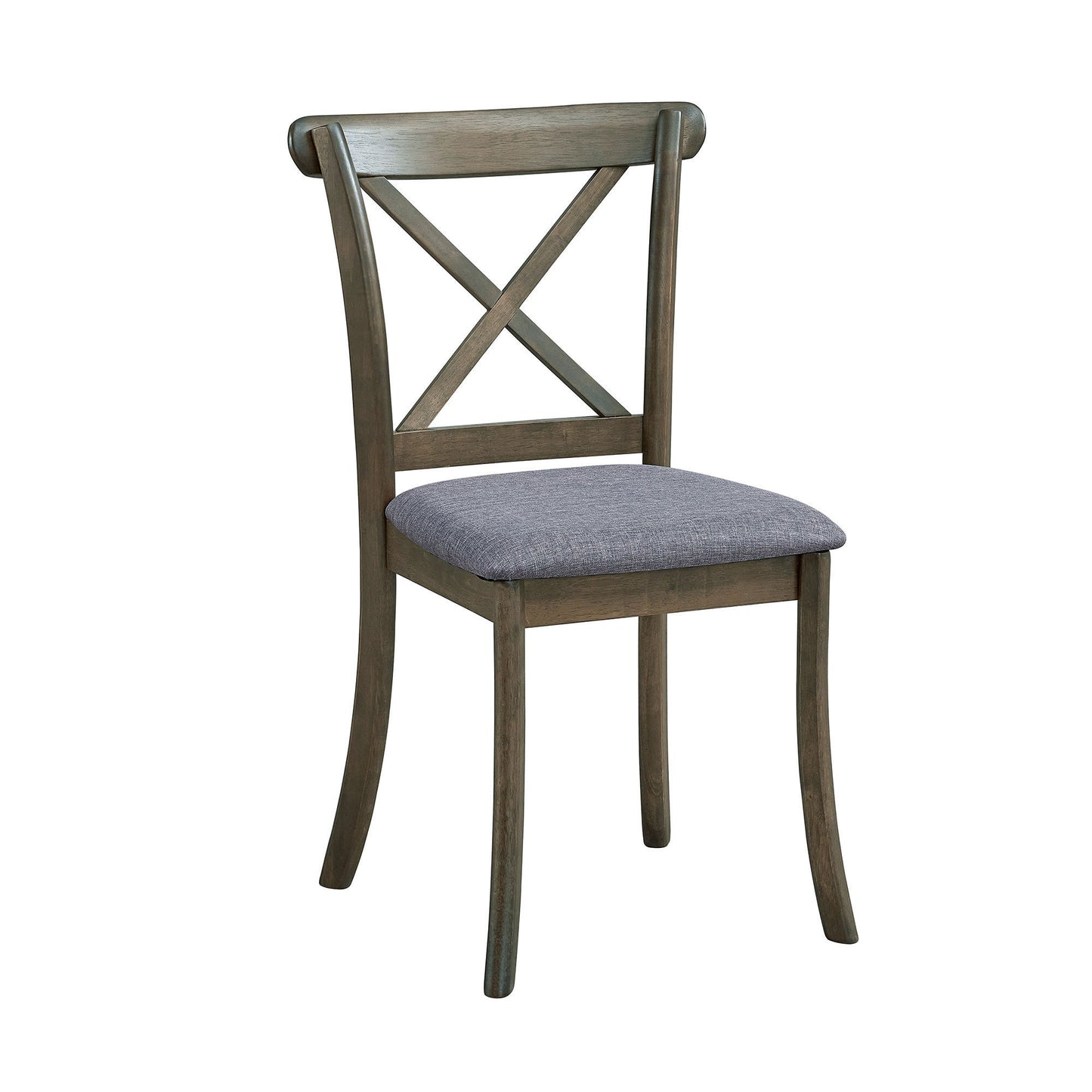 Iris Farmhouse Side Chairs with Cross Back Set of 2 Dark Oak