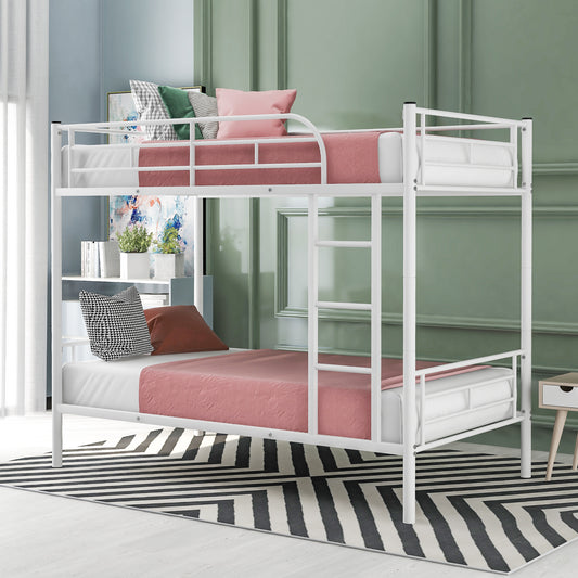 Henley Twin Over Twin Metal Bunk Bed, White