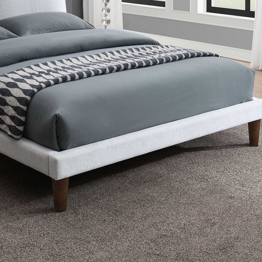 Verwood Chenille Pillow-Top Full Platform Bed – Gray or Light Gray