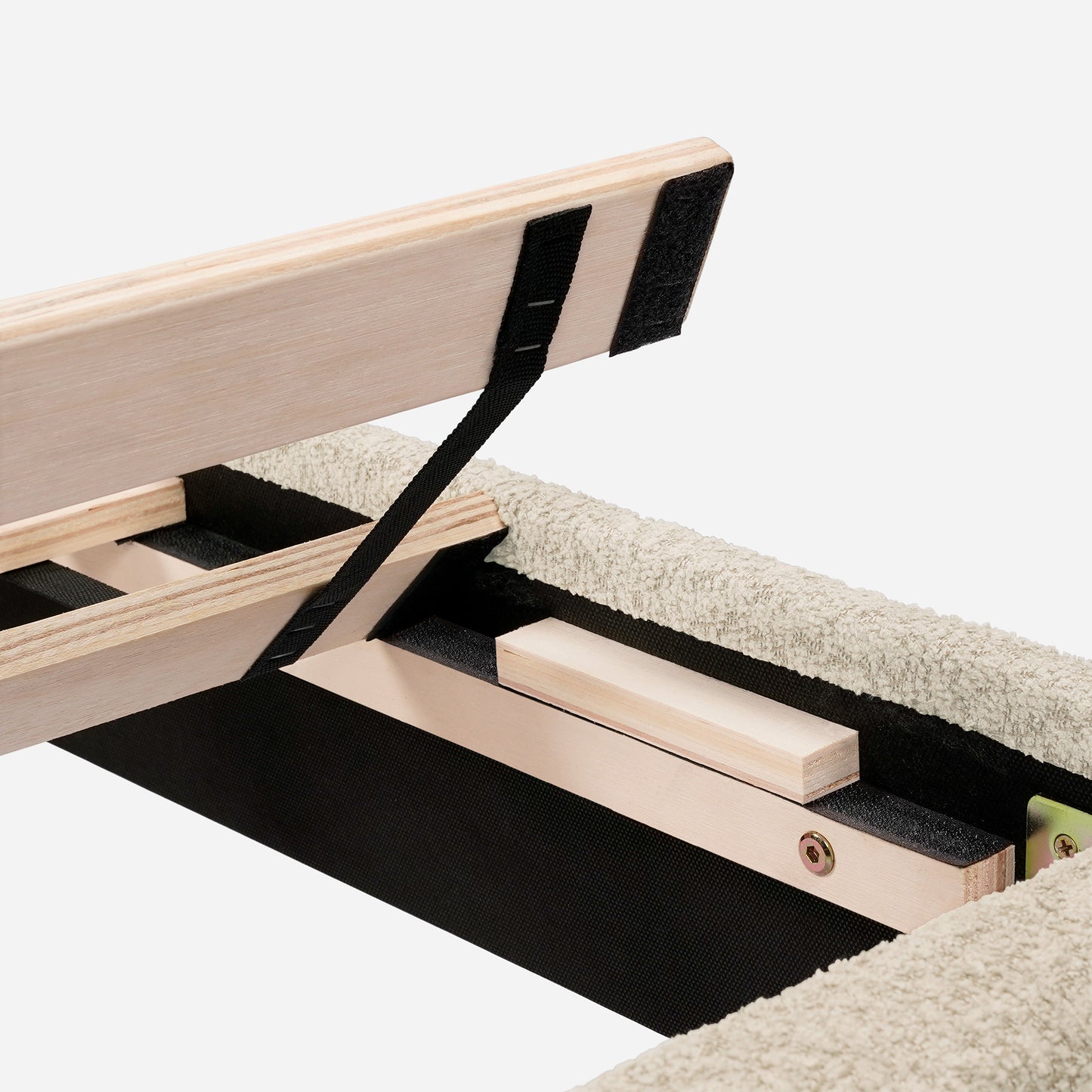 Rina Dove Tufted Upholstered Platform Bed - Pearl White - Queen