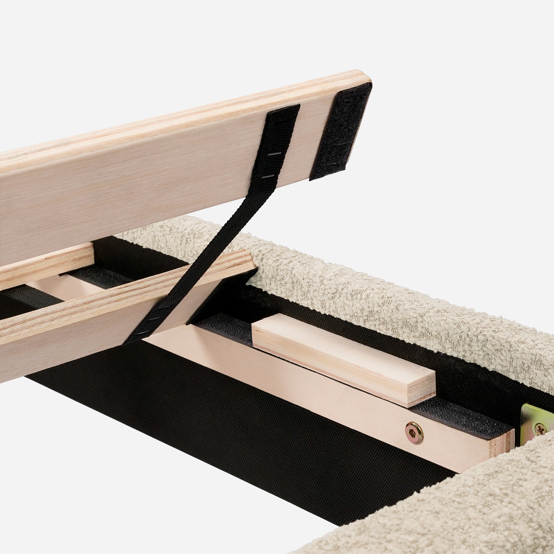 Rina Dove Tufted Upholstered Platform Bed - Pearl White - Queen