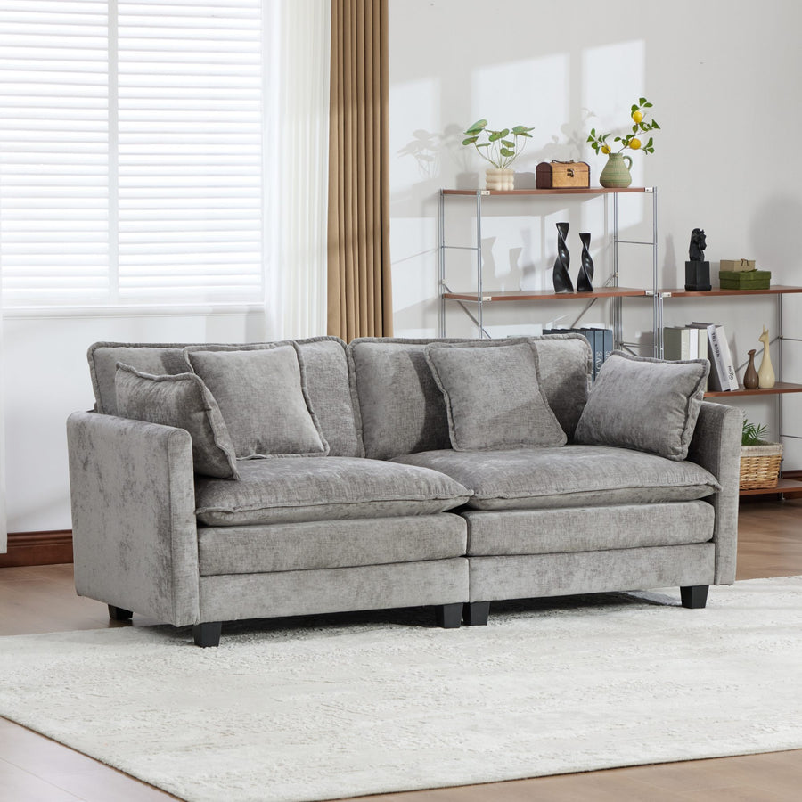 Gray Chenille Sofa
