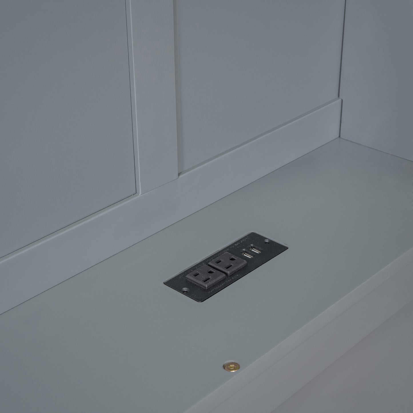 Marigold Full Size House Bed with Window & Bedside Drawers, Gray