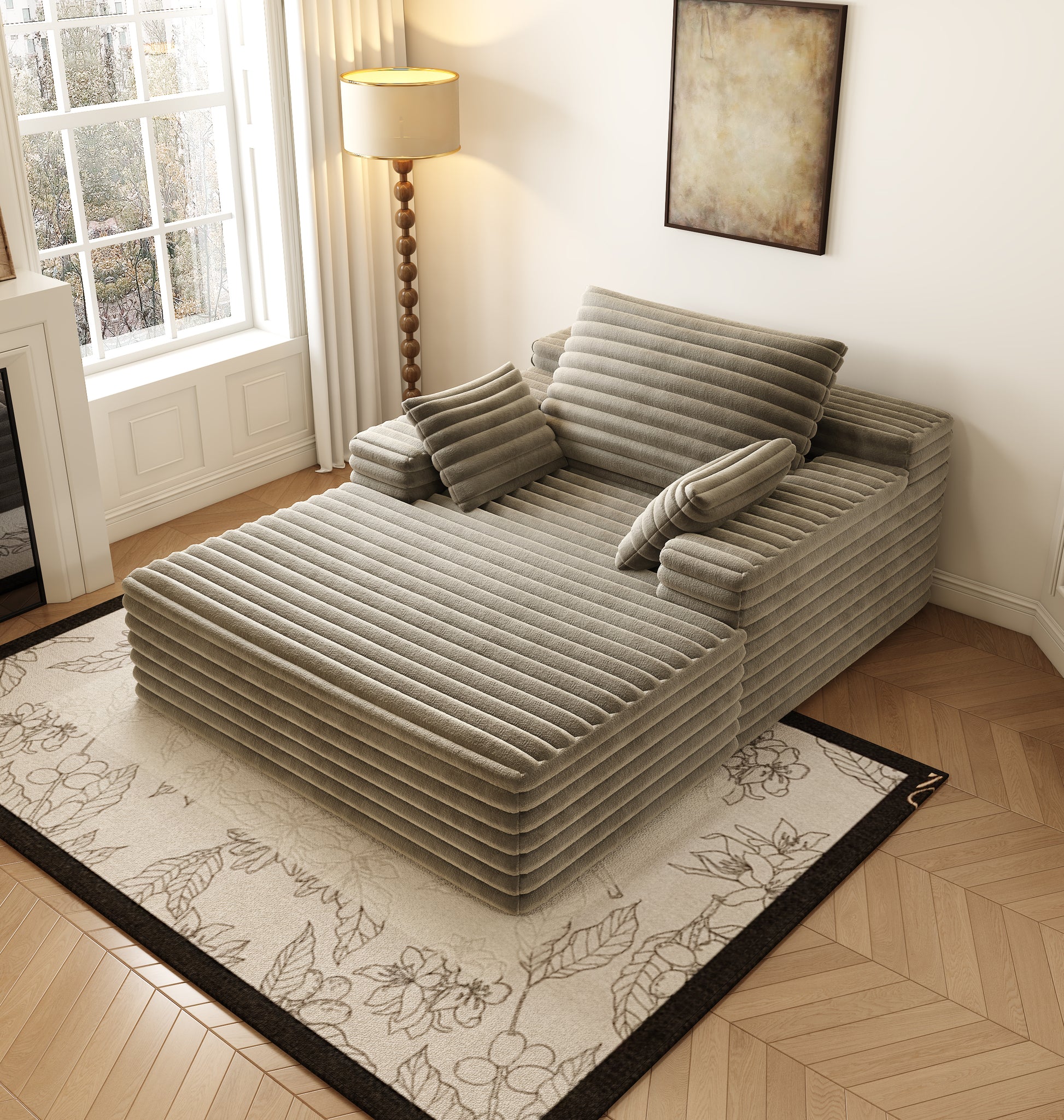 Chaise Lounge Chair Indoor - Camel - detail view 4