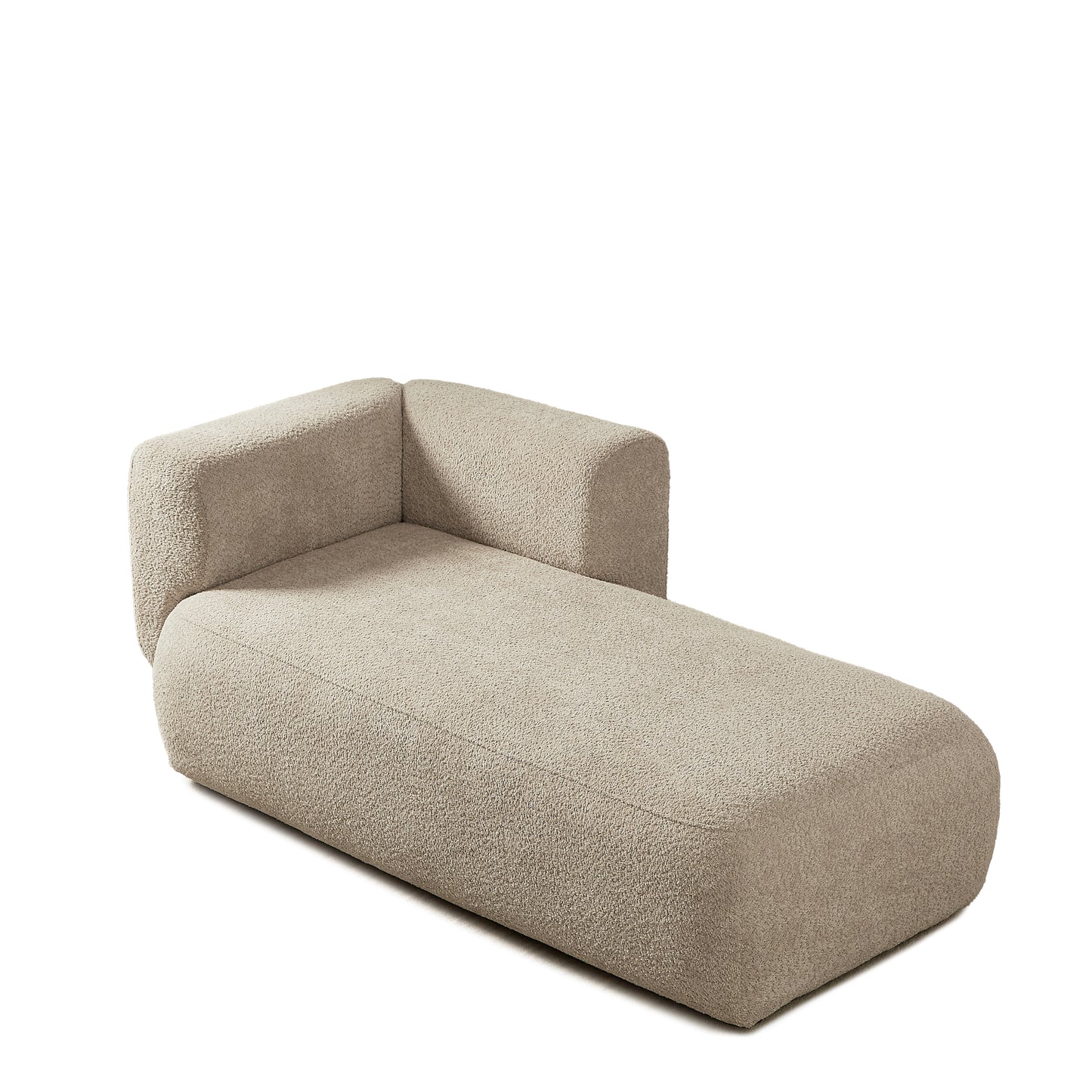 Upholstered Chaise Lounge - Camel - detail view 6