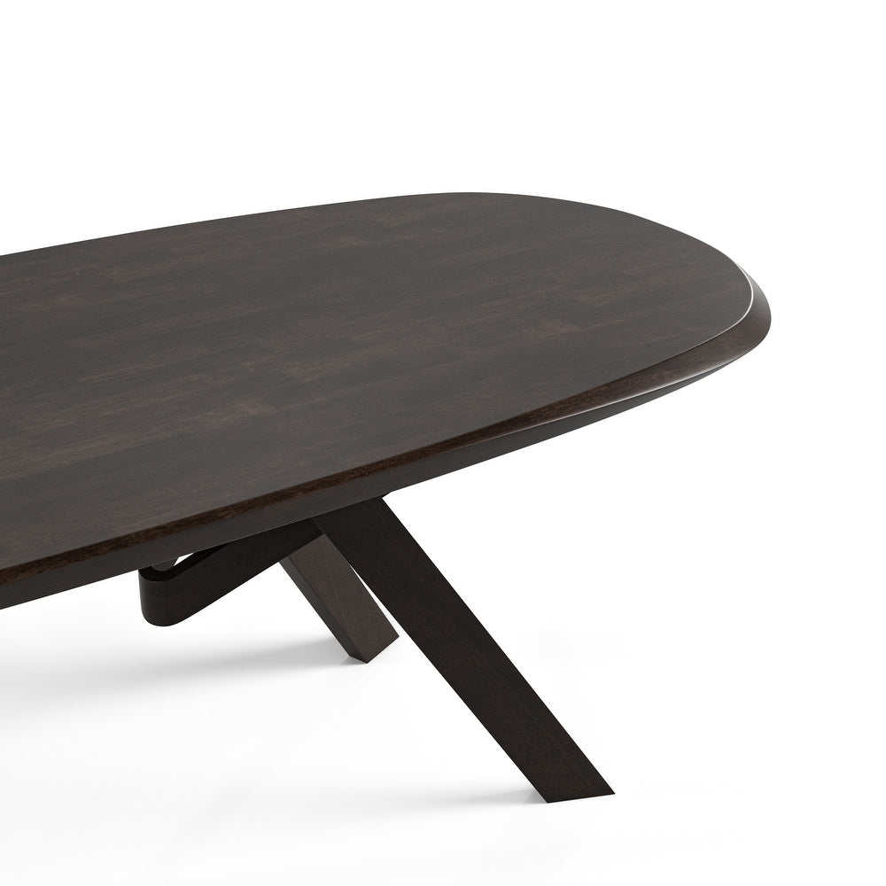 Sargans 7-Piece Black Hand Finished Dining Set