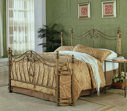 Sydney King Bed Antique Brushed Gold