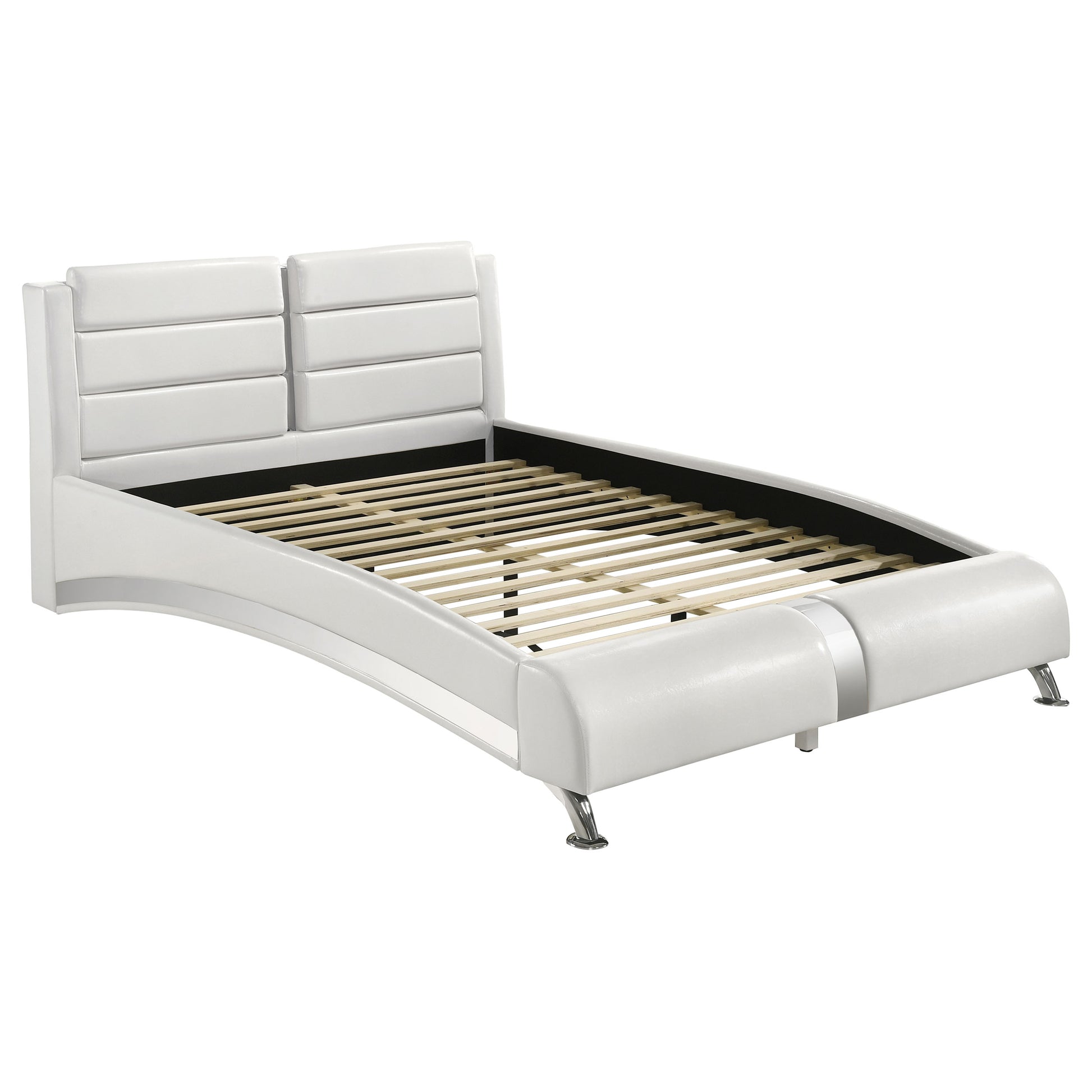 Jeremaine Upholstered California King Sleigh Bed – White