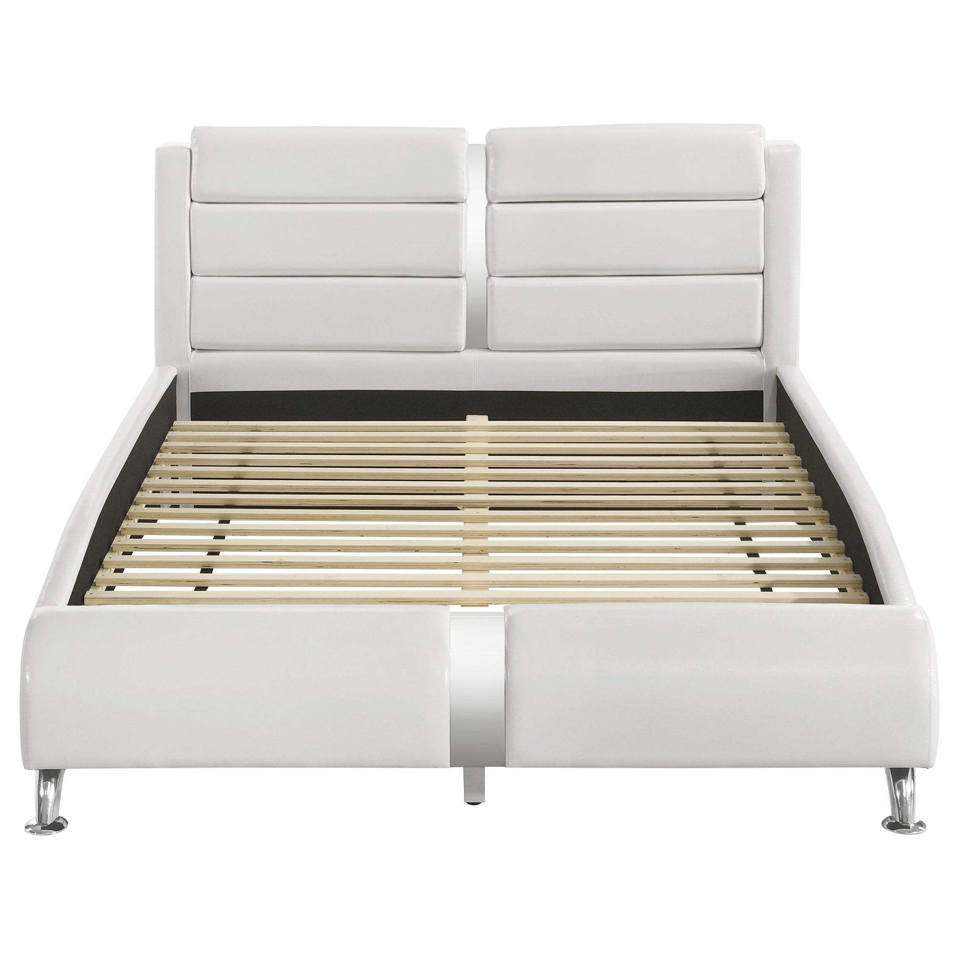 Jeremaine Upholstered California King Sleigh Bed – White