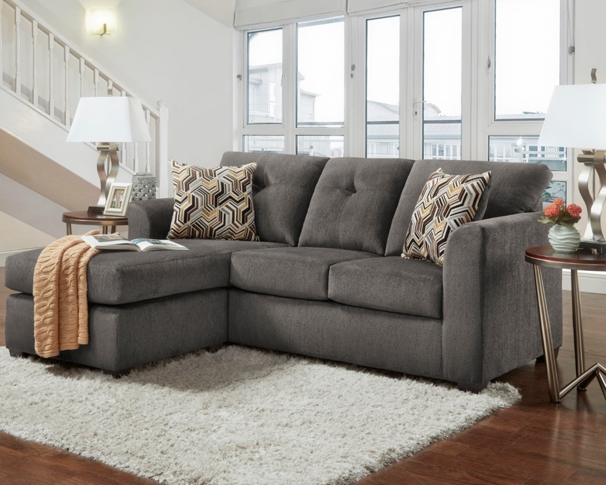 3006 Kennedy Chofa Sectional in Grey 3 Colors