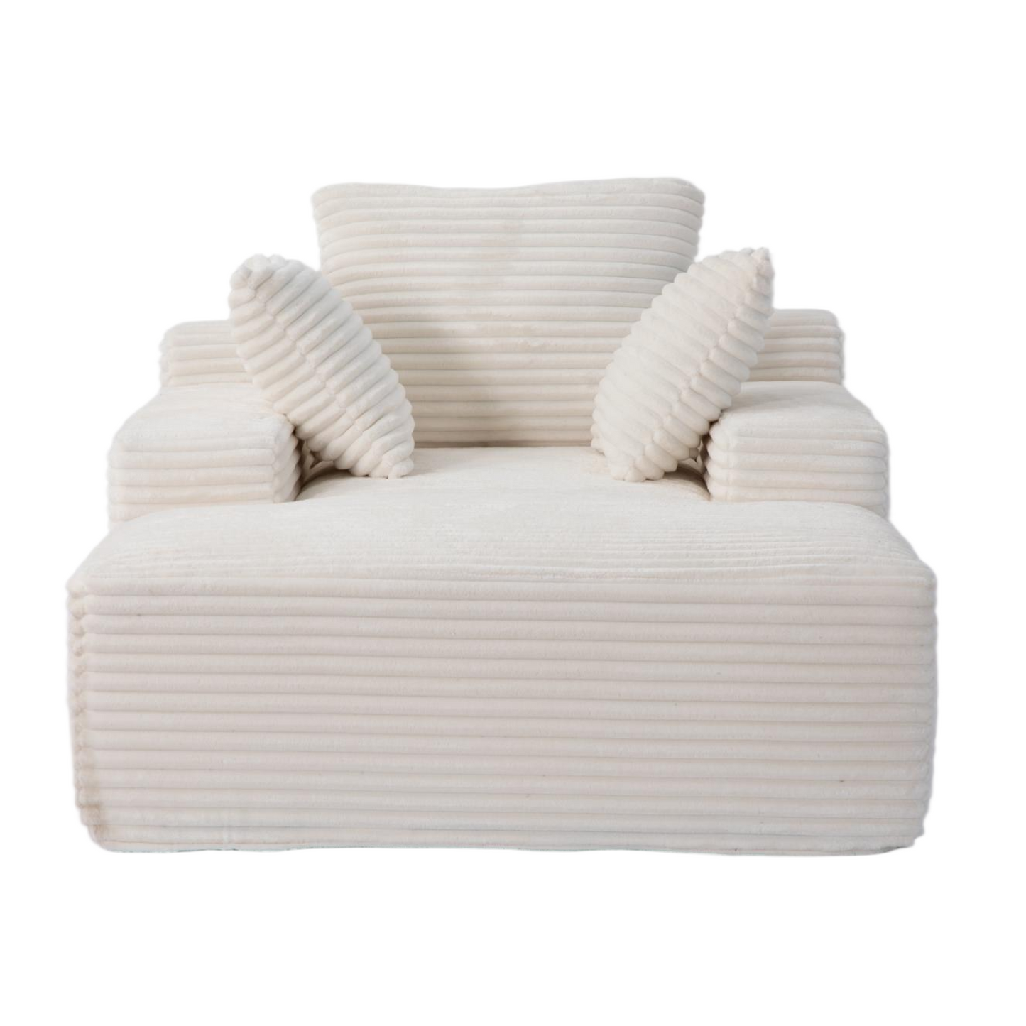 Oversized Chaise Lounge Chair Cozy Cloud Couch - White - primary color shot