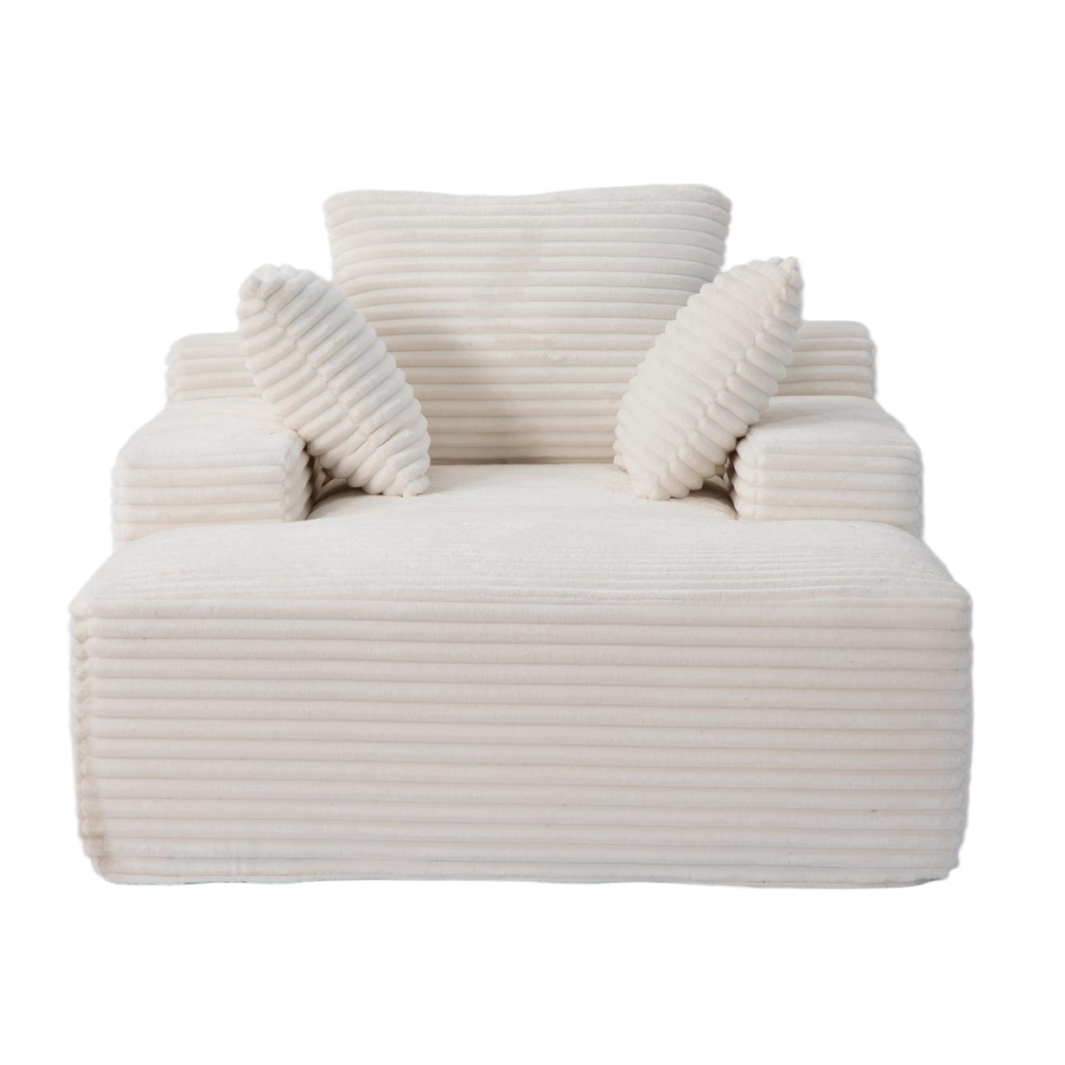 Oversized Chaise Lounge Chair Cozy Cloud Couch - White - primary color shot