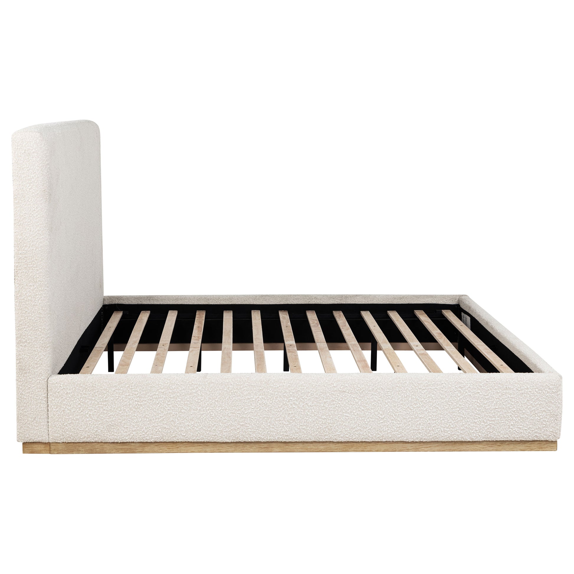 Knox Upholstered EASTERN KING Panel Bed Cream