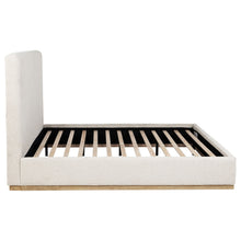 Knox Upholstered EASTERN KING Panel Bed Cream