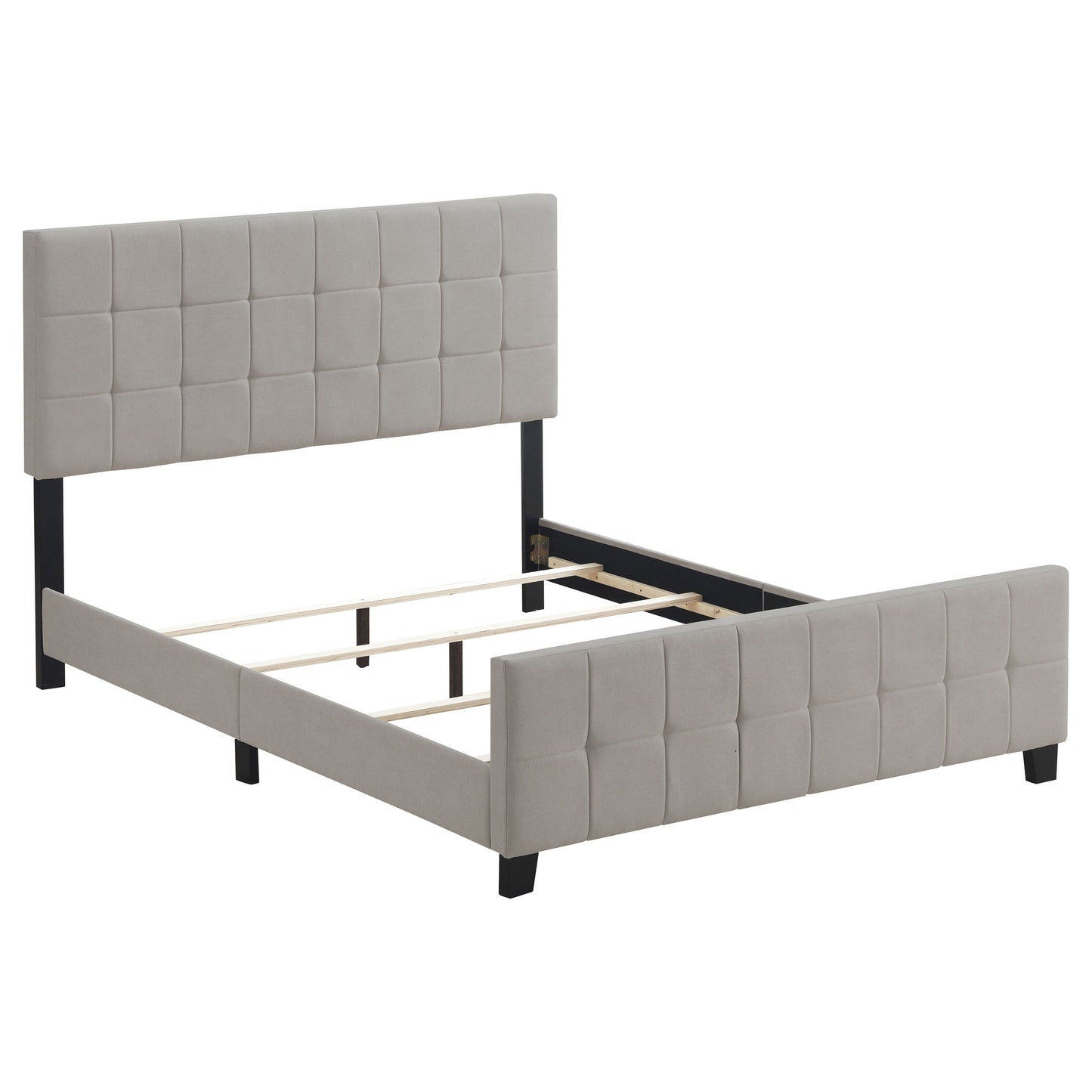 Fairfield Upholstered Queen Panel Bed – Beige