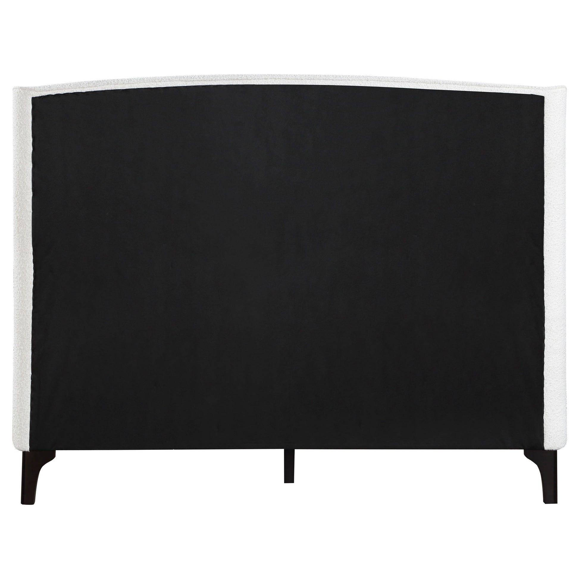 Mosby Upholstered Queen Wingback Bed Snow